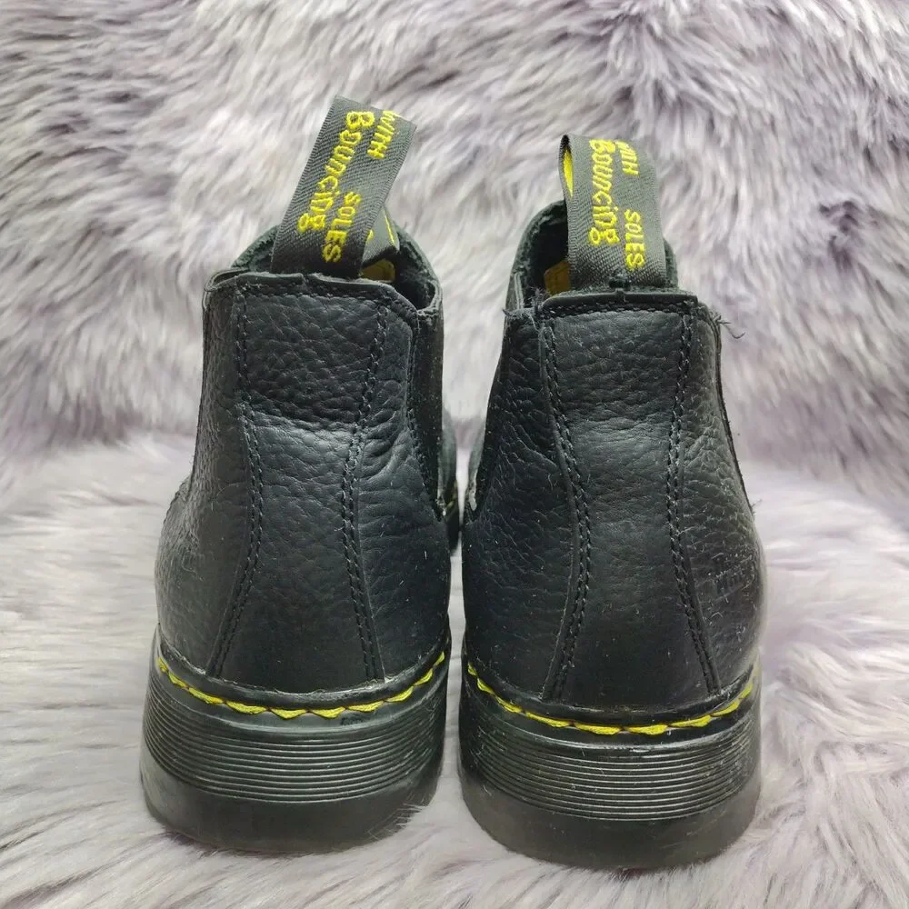 Dr Martens Leather Safety Shoe Steel Toe Boots Mens Size 12 Black ASTM F2413-11
